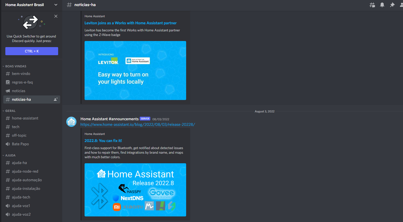 Grande Novidades (Discord e Patreon)! E mais estão por vir - Avisos - Fórum  Home Assistant Brasil